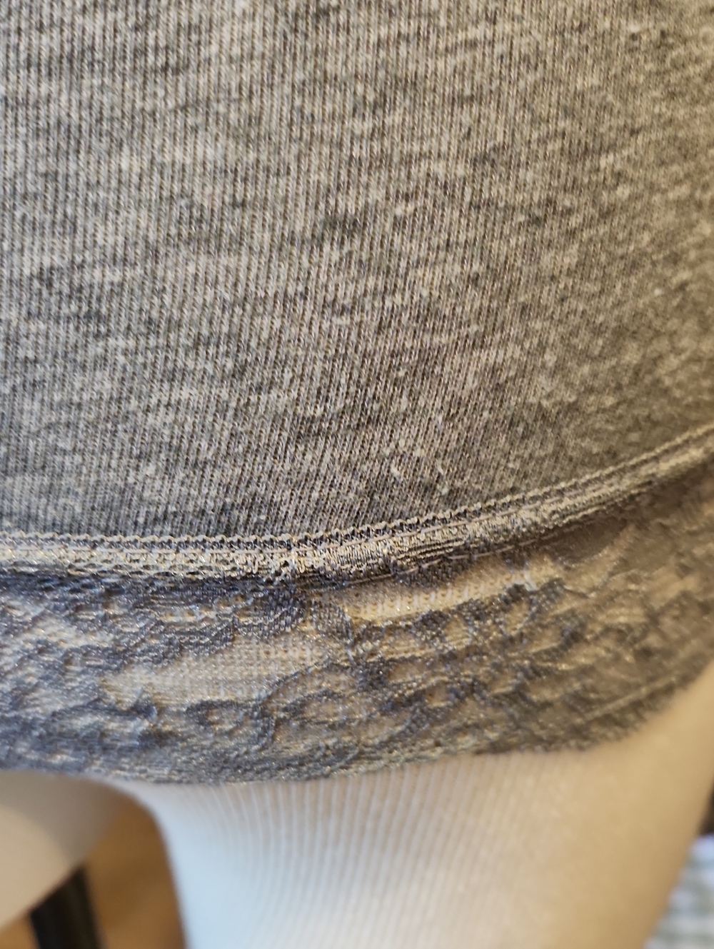 Gray Lace Trim Tank Top Y2k Festival Summer Mossimo Small Layering Piece - Picture 6 of 10